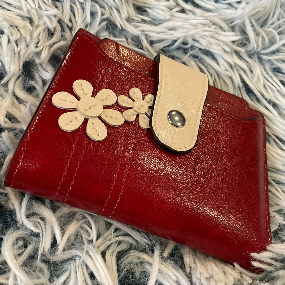 Gorgeous Bostanten Red leather Wallet 🌺 NEW